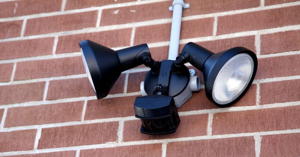 Black motion sensor lighting